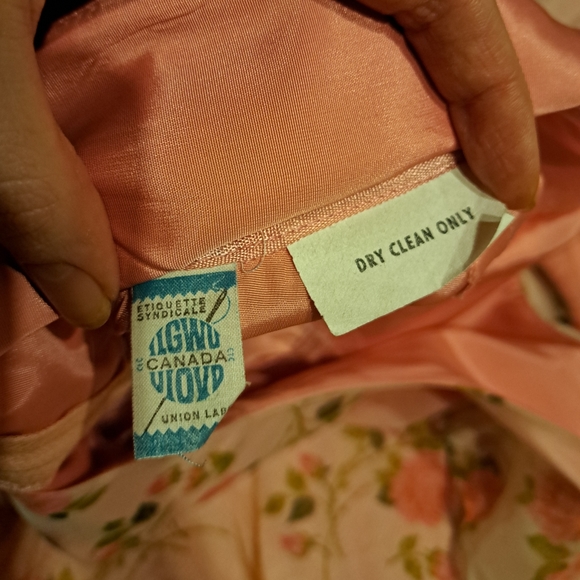 Funky Vintage Barbie Pink Floral Print Ruffle Collar Halter Prom Formal Dress - Picture 6 of 12